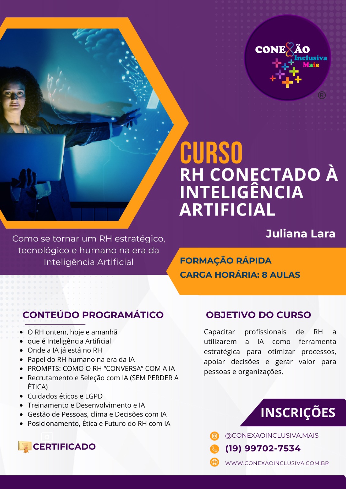 Curso conectado a inteligência artificial